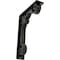 Ekena Millwork Fleur De Lis Wrought Iron Bracket, (Triple center brace), Antiqued Silver 2"W x 7 1/2"D x 10"H BKTM02X07X10TFLASV - alternate 1